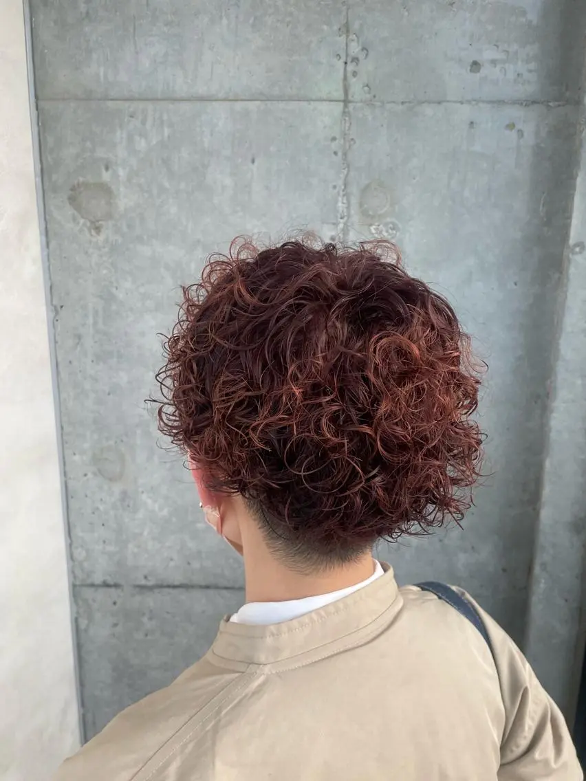 ショート カラー パーマ ヘアカラー 抜け感ハイトーン/ ボブ/Ririnaのヘアスタイル