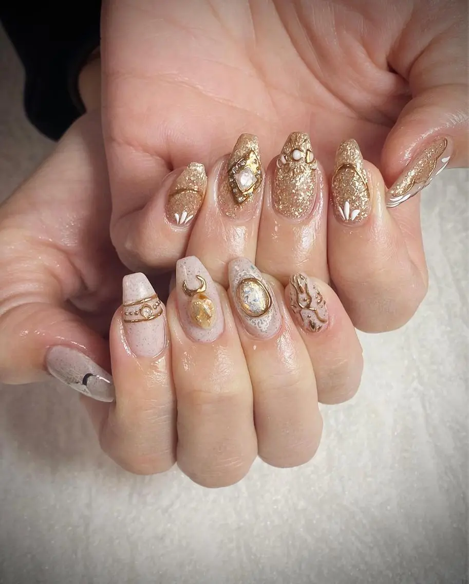 ネイル アートネイル ロングネイル ニュアンスネイル スカルプネイル 春ネイル ハンドネイル ✾ NailRoom Latina🌻💓のネイルデザイン