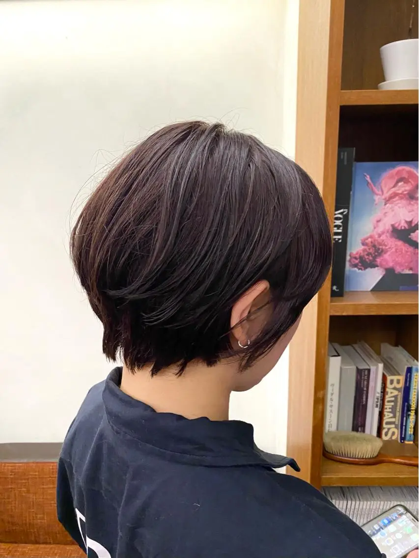 ショート カラー ショートボブ ボブ ショートヘア 似合わせレイヤー/ ケアパーマ/高倉のヘアスタイル