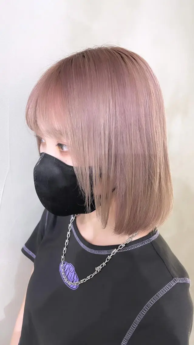 カラー ヘアカラー トリートメント 色落ち綺麗透明感カラ /ボブ/ナカツヒカルのヘアスタイル