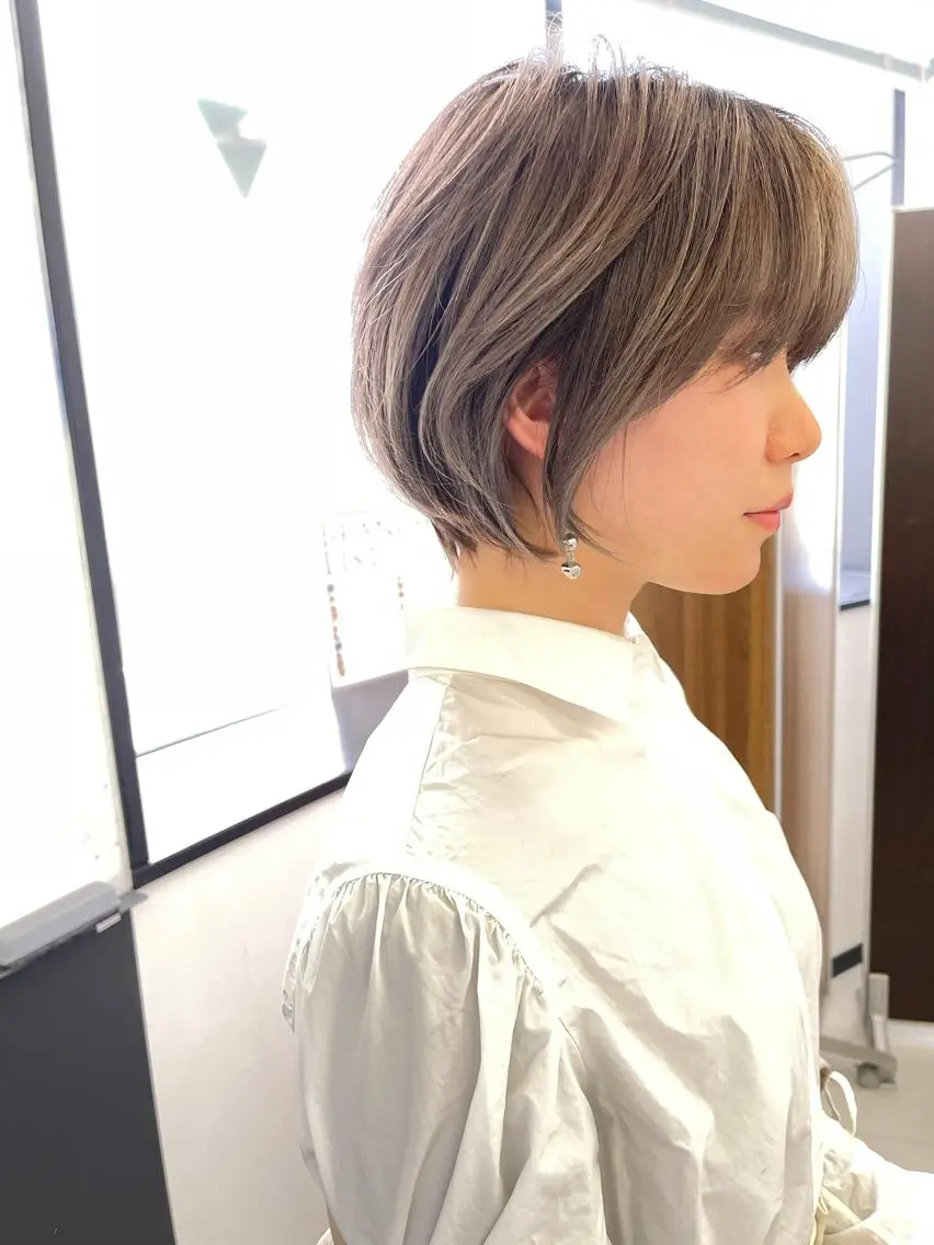 ショート カラー 山下夕月 ショート🫧ボブのヘアスタイル
