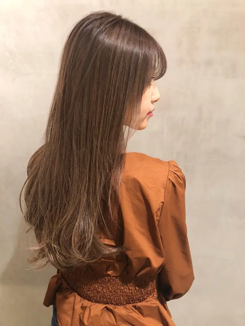 セミロング カラー パープルカラー ヘアカラー トリートメント 大西 直人のヘアスタイル