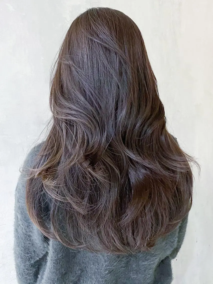 セミロング カラー レイヤーカット カット ヘアカラー トリートメント ITbyALBUM 藤沢店のヘアスタイル
