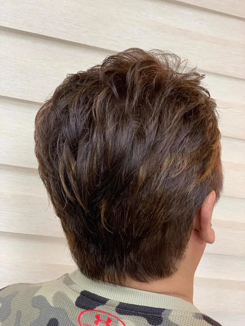 ショート カラー パーマ メンズ カット トリートメント ヘッドスパ パーマスタジオ グレイス はやとのヘアスタイル