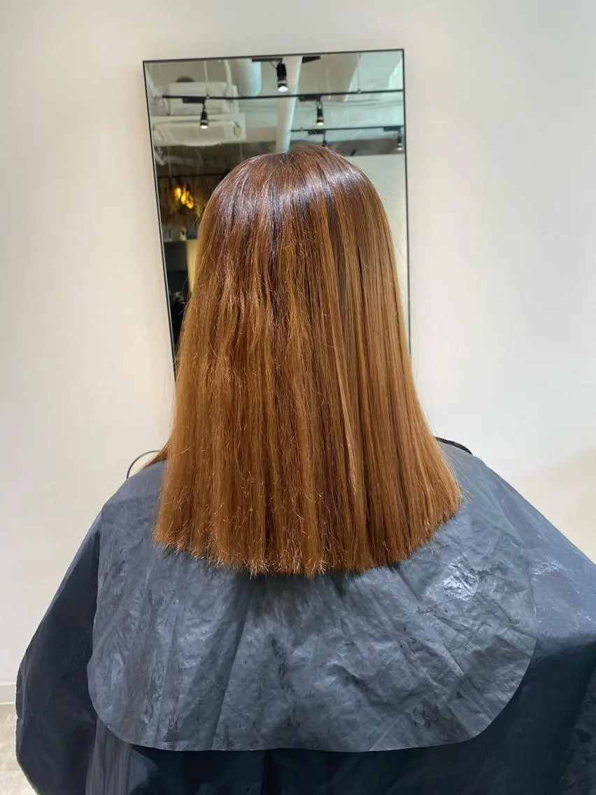 セミロング 縮毛矯正 カット 縮毛矯正 オスズ 🎀´-のヘアスタイル