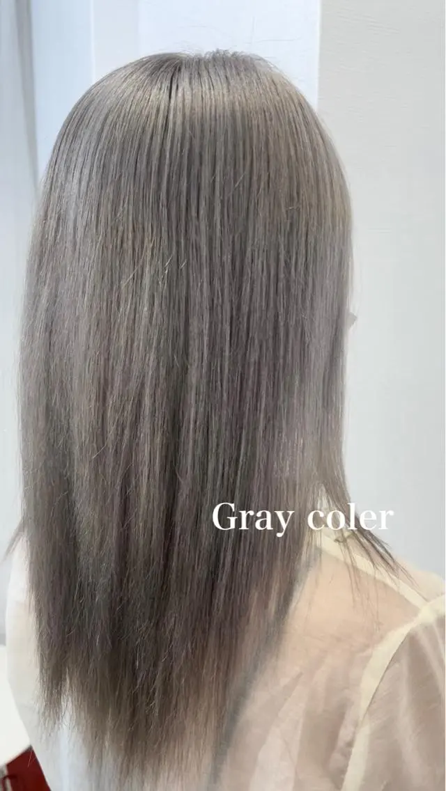 カラー アッシュ アッシュグレー アッシュグレージュ バレイヤージュ ミストバング 🫧似合わせデザイン 🫧MIKU🪼のヘアスタイル
