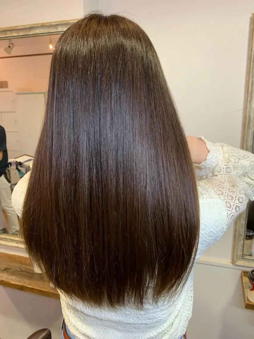 セミロング カラー グレージュ カット ヘアカラー トリートメント 💛丁寧さNo.🥇 🧸片山智裕💛のヘアスタイル