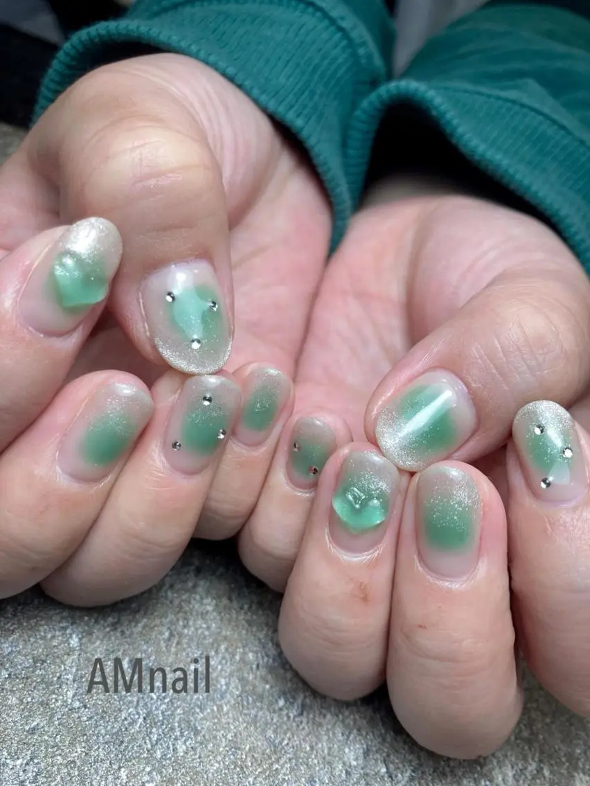 ネイル アートネイル 持ち込み ハンドネイル Am:nail 柏 SUE（スゥ）のネイルデザイン