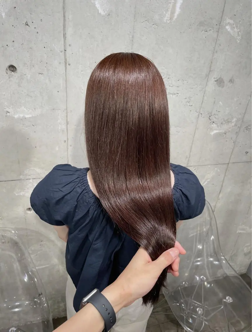 ロング カラー カット ヘアカラー トリートメント ヘッドスパ ヘアセット ベージュカラー💖 やすひろのヘアスタイル