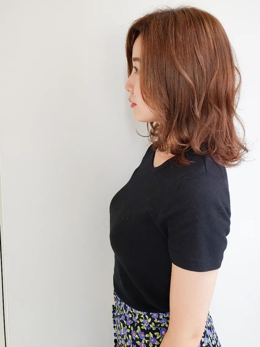 ミディアム カラー 美髪⭐︎髪質改善 井上　康司のヘアスタイル