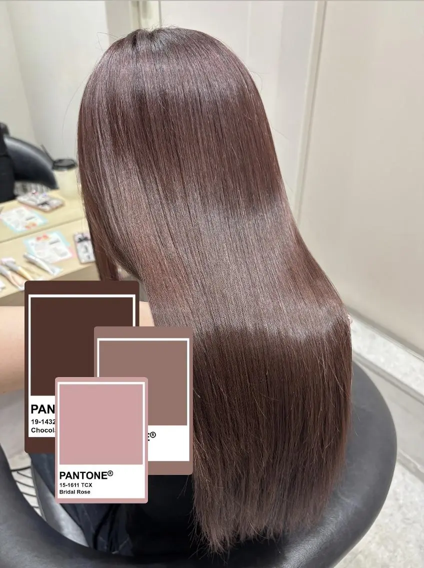 カラー ロング ブリーチ ブラウンカラー 透明感カラー ブリーチなしカラー ピンクカラー カット ヘアカラー トリートメント うるツヤ♡顔周り Satsuki୨୧のヘアスタイル