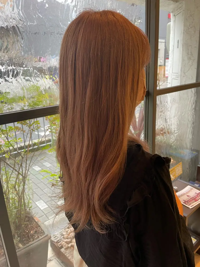 ロング カラー ベージュカラー ブリーチ ピンクカラー ピンクベージュ Lico hair 【烏丸丸太町】小西のヘアスタイル