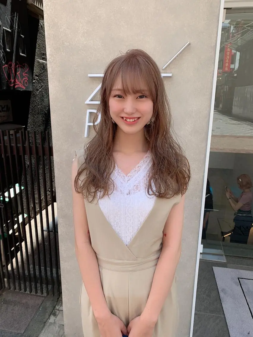 ロング カラー パーマ ヘアアレンジ メンズ まつげと眉 Meliaのマツエク・マツパデザイン