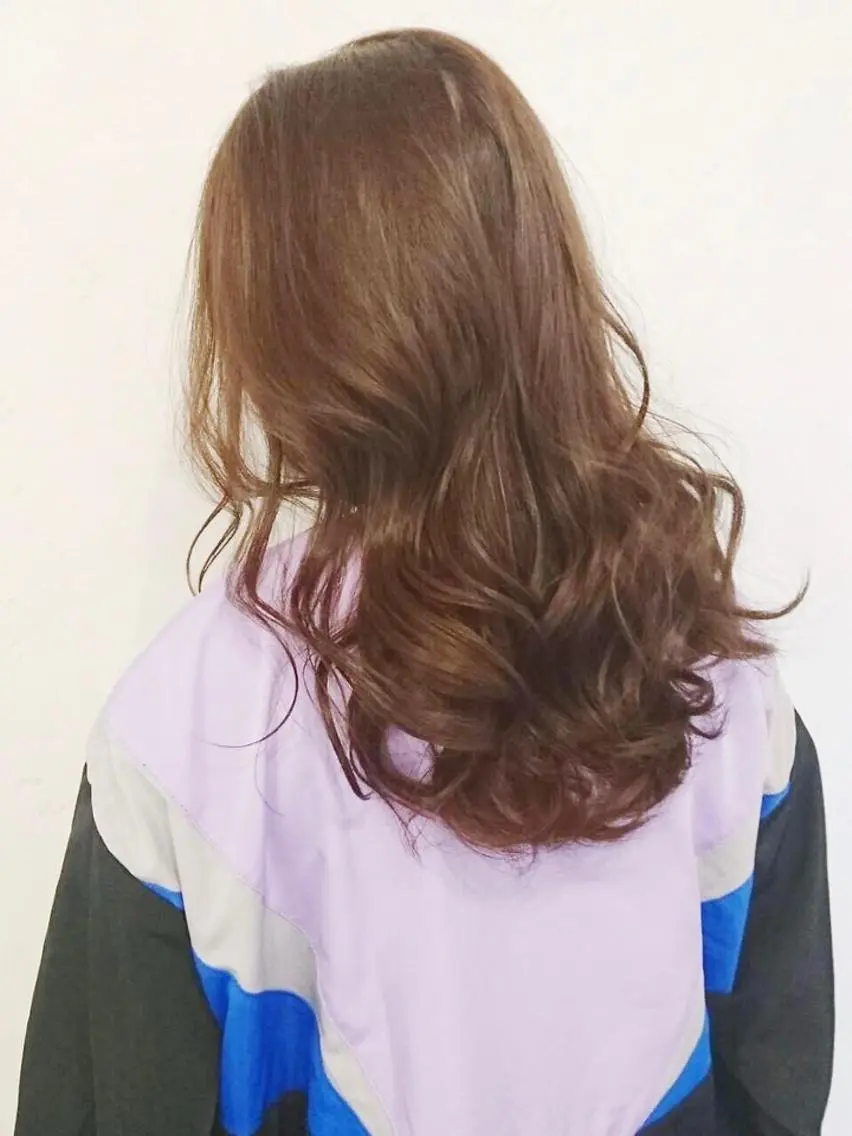 セミロング カット ヘアカラー トリートメント アレンヘアー広島駅前 天河のヘアスタイル