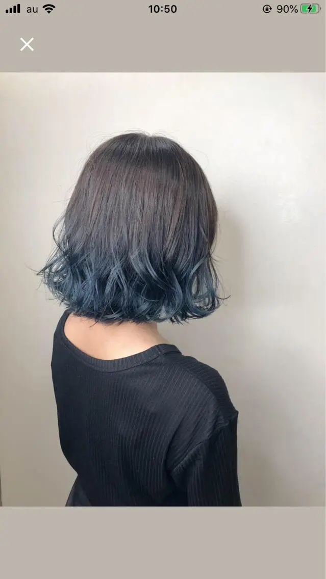 ショート カラー ブルーカラー グラデーションカラー ショートヘア Kimura Miyukiのマツエク・マツパデザイン