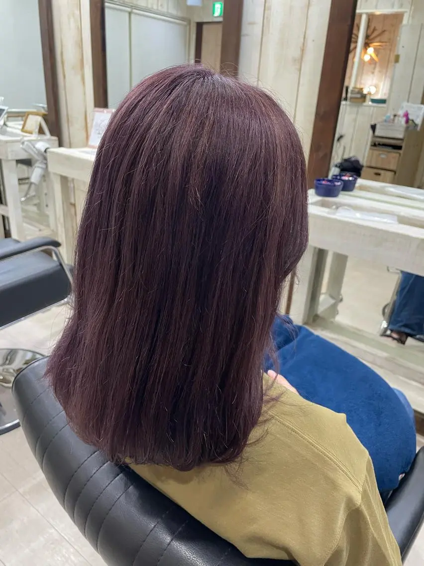 ミディアム カラー パープルカラー Mens cut Hannaのヘアスタイル