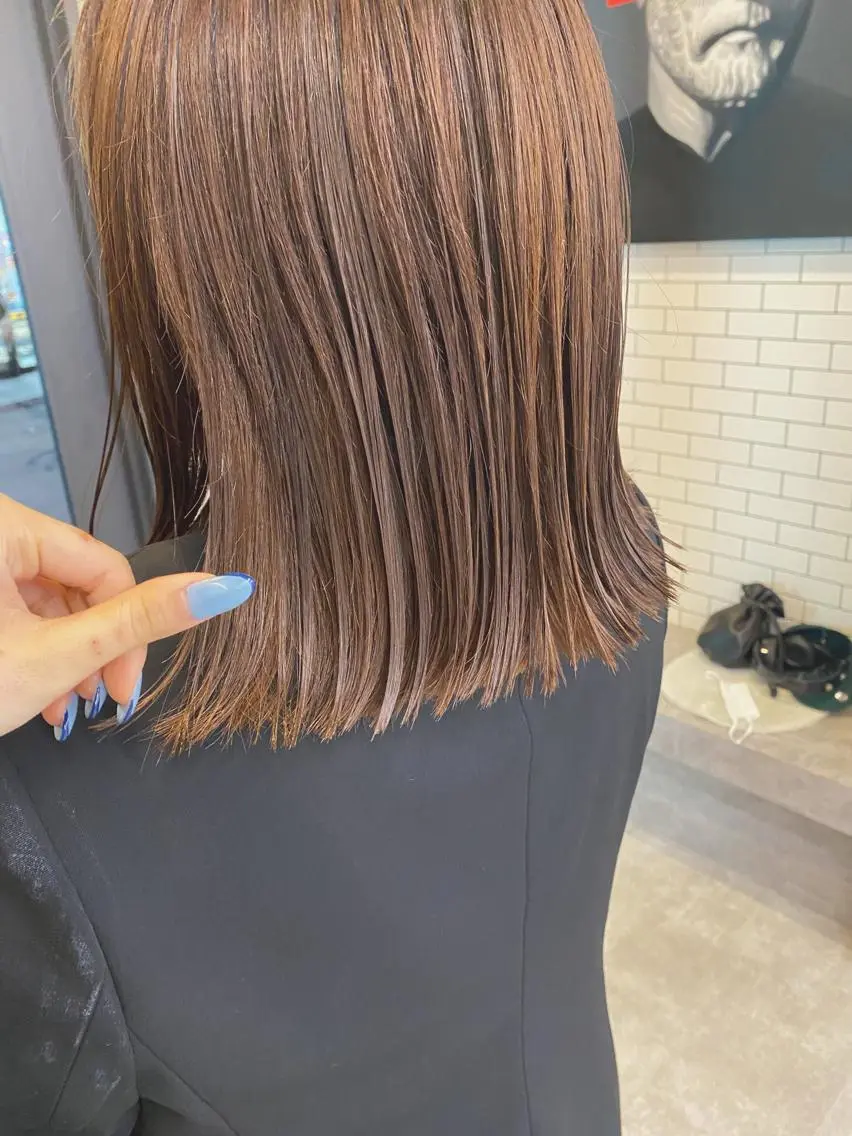 ミディアム カラー ヘアアレンジ カット ヘアカラー トリートメント Kawaguchi Arisaのヘアスタイル