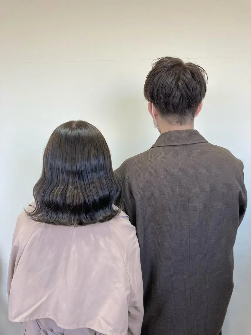ミディアム カット ヘアカラー 梅山 美侑のヘアスタイル