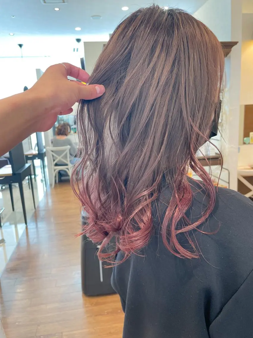 セミロング カラー グラデーションカラー ヘアカラー トリートメント 髪質改善/ブリーチ 田代 龍我のヘアスタイル