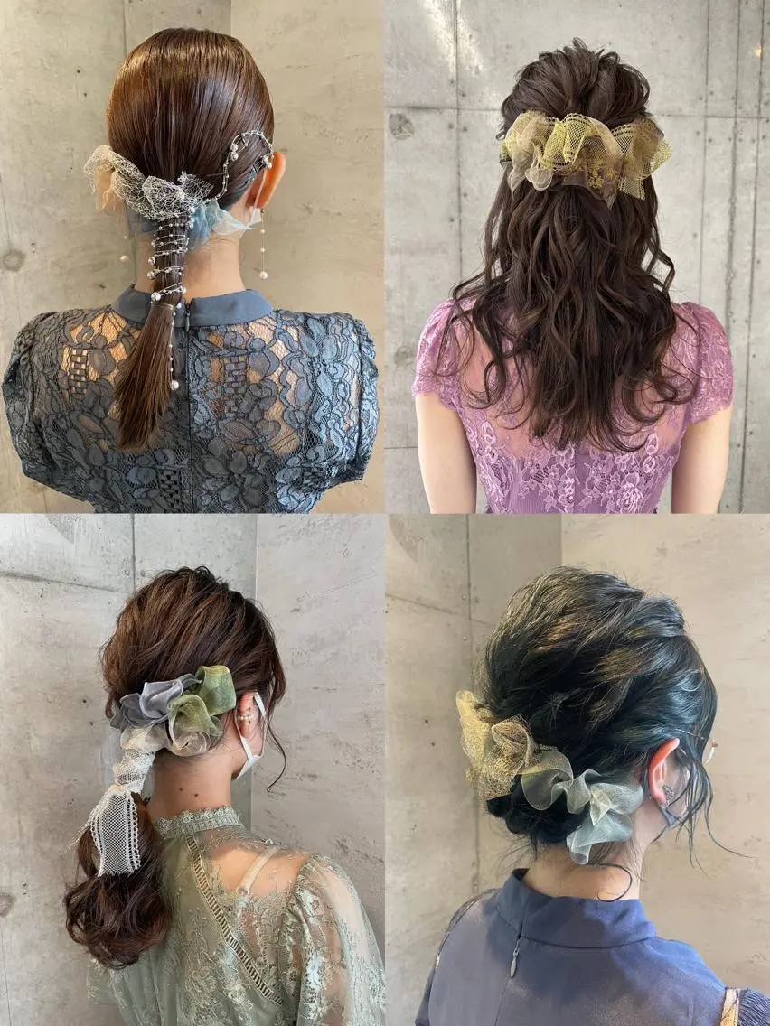 ロング ヘアアレンジ 成人式 ハーフアップ ポニーテール 結婚式・ブライダル くびれヘア 🎀ヘアセット/艶髪 /はやしほのか🎀のヘアスタイル