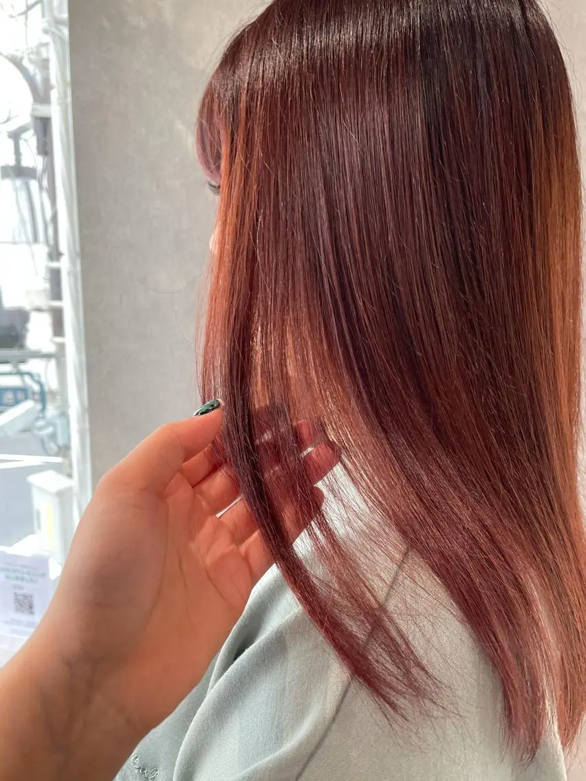 ロング カラー ブリーチ ブラウンカラー ブリーチなしカラー ヘアカラー ナチュラル透明感🌱 小山美樹子のヘアスタイル