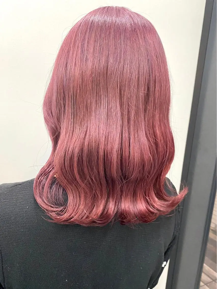 カラー ヘアカラー 韓国風レイヤーカット 🍒サンジキ アカリのヘアスタイル