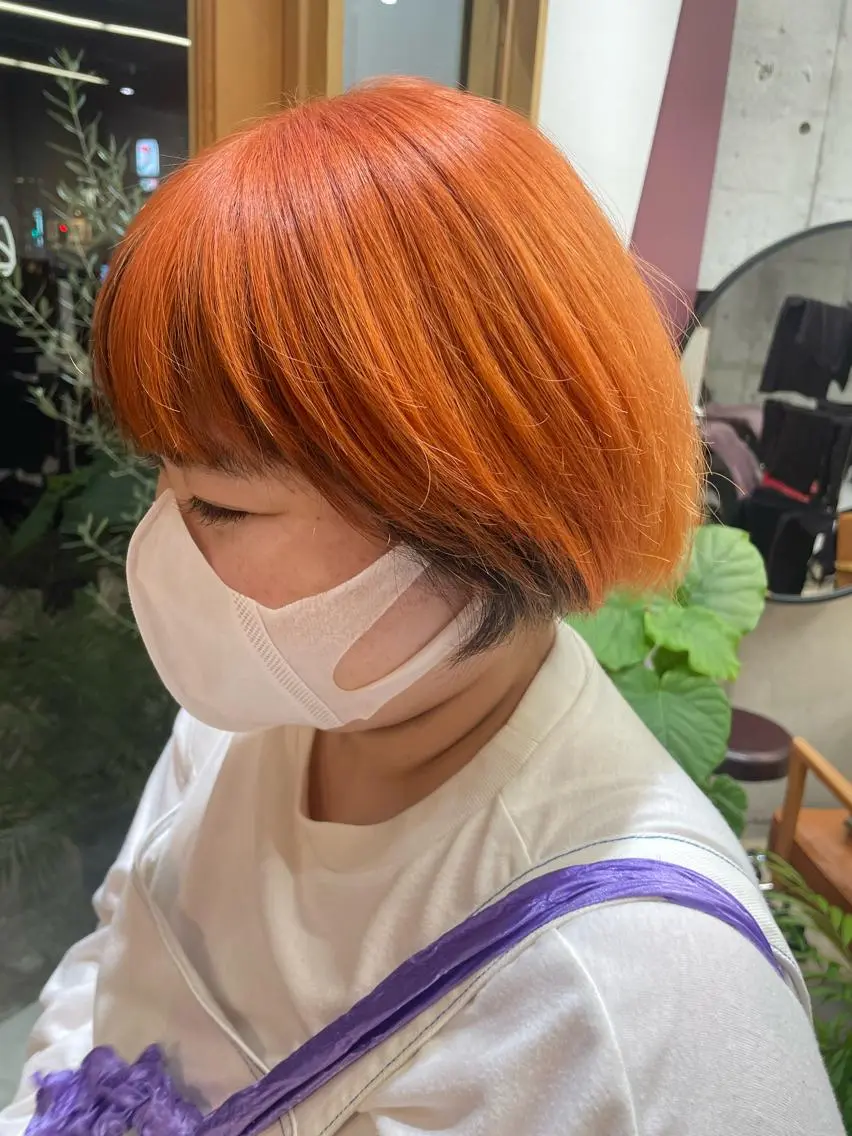 ショート ハンサムショート ボブ くびれヘア エギョモリ 外国人風カラー 東 史夏のヘアスタイル