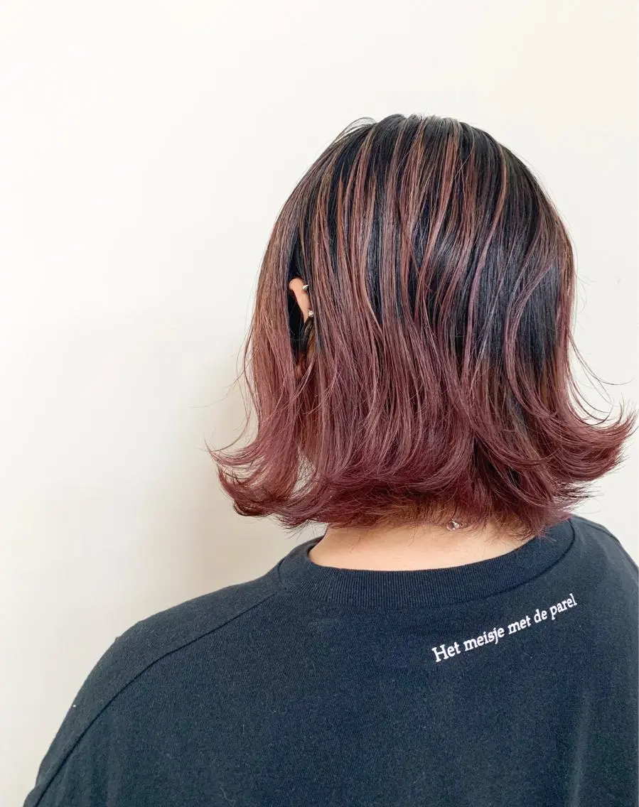 ショート カラー バレイヤージュ ピンクカラー レイヤーカット 髪質改善特化 サロン✨代表HIROのヘアスタイル