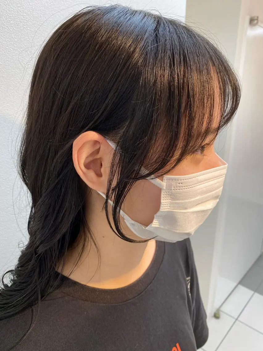 セミロング 韓国風ヘア カット ヘアカラー トリートメント ✂韓国レイヤー 🦋みやび🪽のヘアスタイル