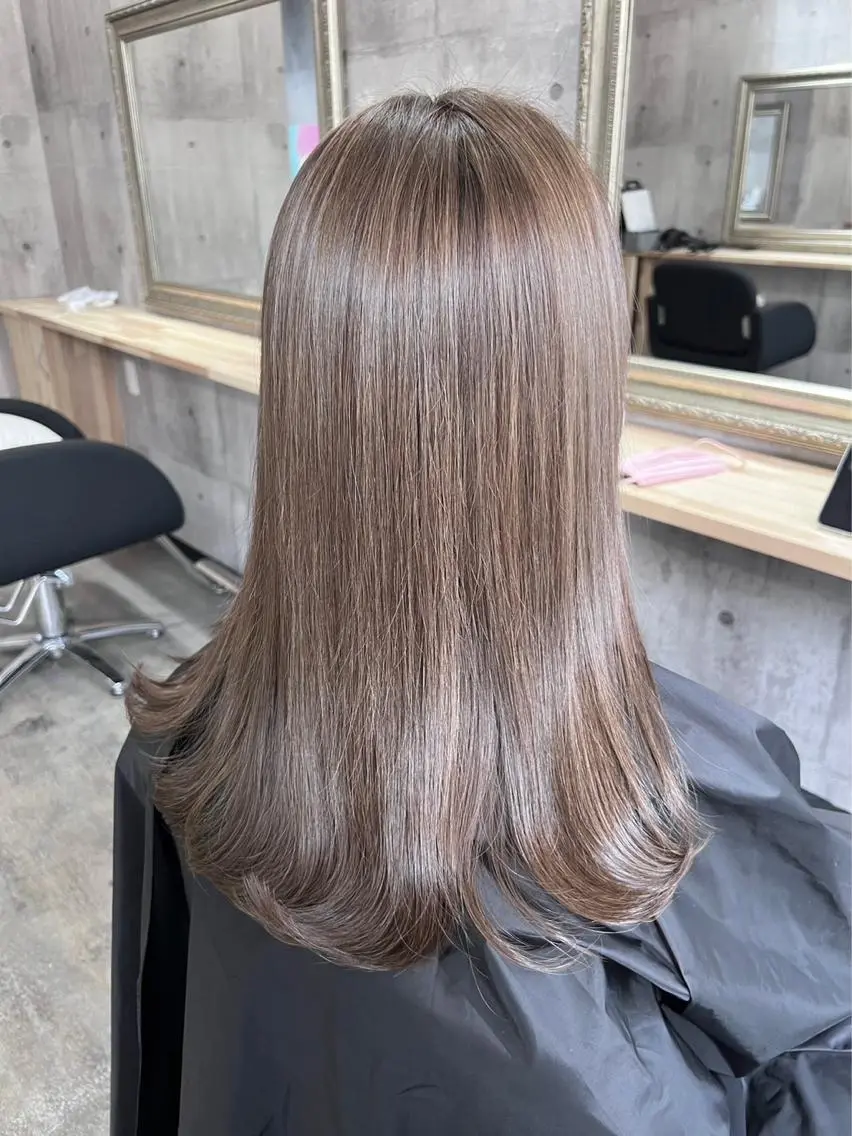 ロング カラー カット ヘアカラー トリートメント Sunny side 大名 RIOのヘアスタイル
