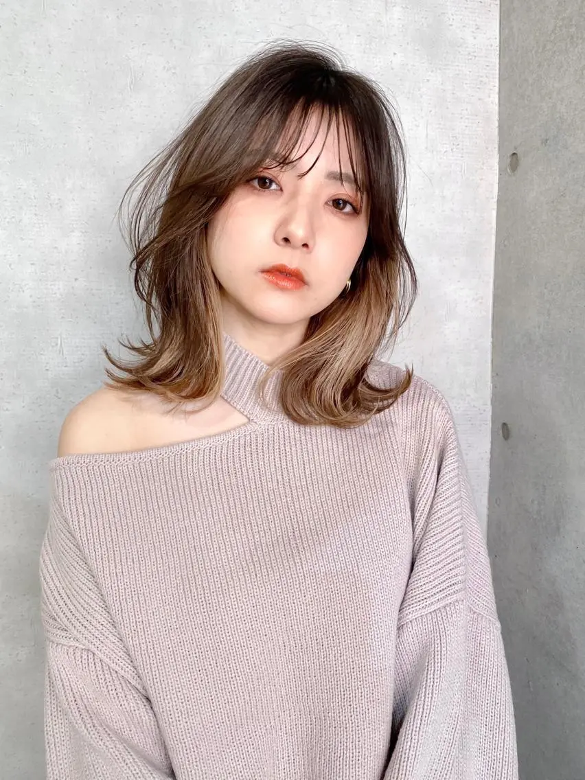 ミディアム カラー 似合わせレイヤー 🇰🇷荒木洋文のヘアスタイル