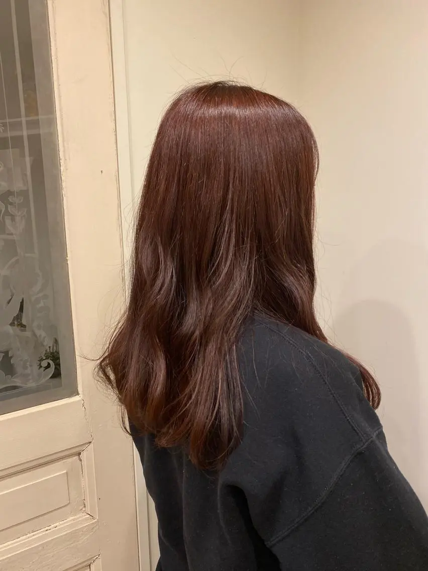 ロング カラー ブラウンカラー ピンクカラー 藤井マドカ ✂︎のヘアスタイル