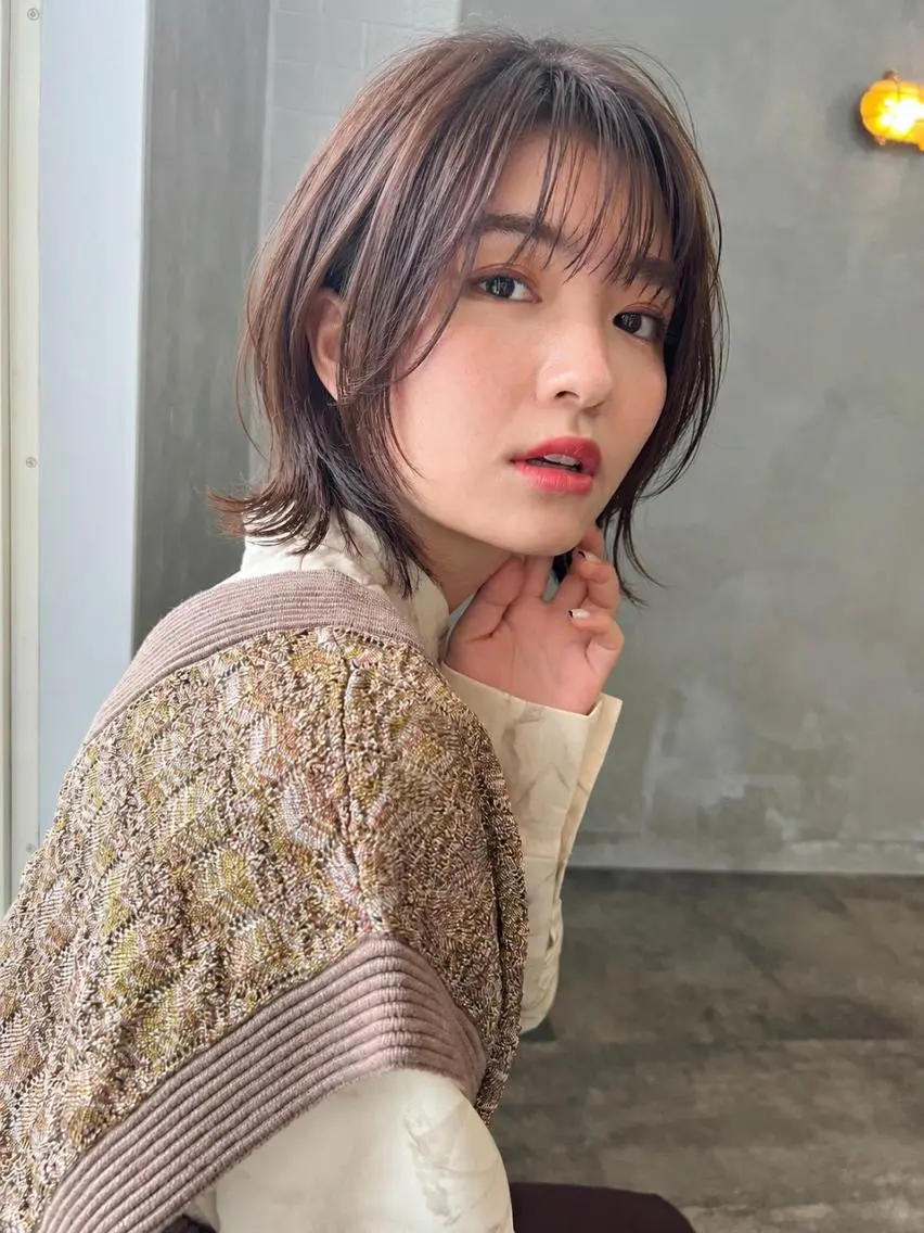 カラー ベージュカラー 透明感カラー ピンクカラー ピンクベージュ カット ヘアカラー LoRE hairのヘアスタイル