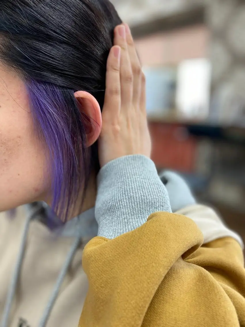 カラー イヤリングカラー masa ディレクターのヘアスタイル