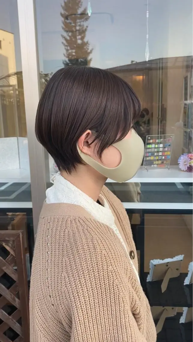 ショート カラー ハンサムショート ショートヘア カット 阿部 響香のヘアスタイル