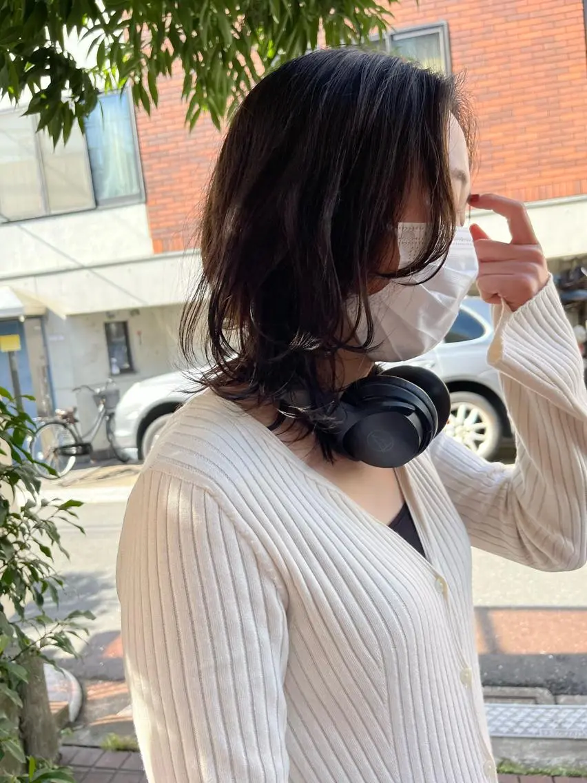 ミディアム カラー eri kinjoのヘアスタイル