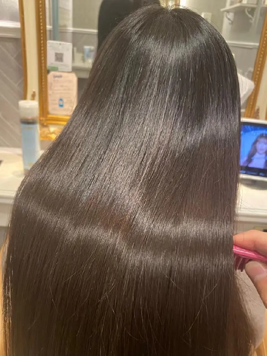 ロング カット ヘアカラー 縮毛矯正 トリートメント 縮毛矯正/レイヤー 💎やまもとちひろのヘアスタイル
