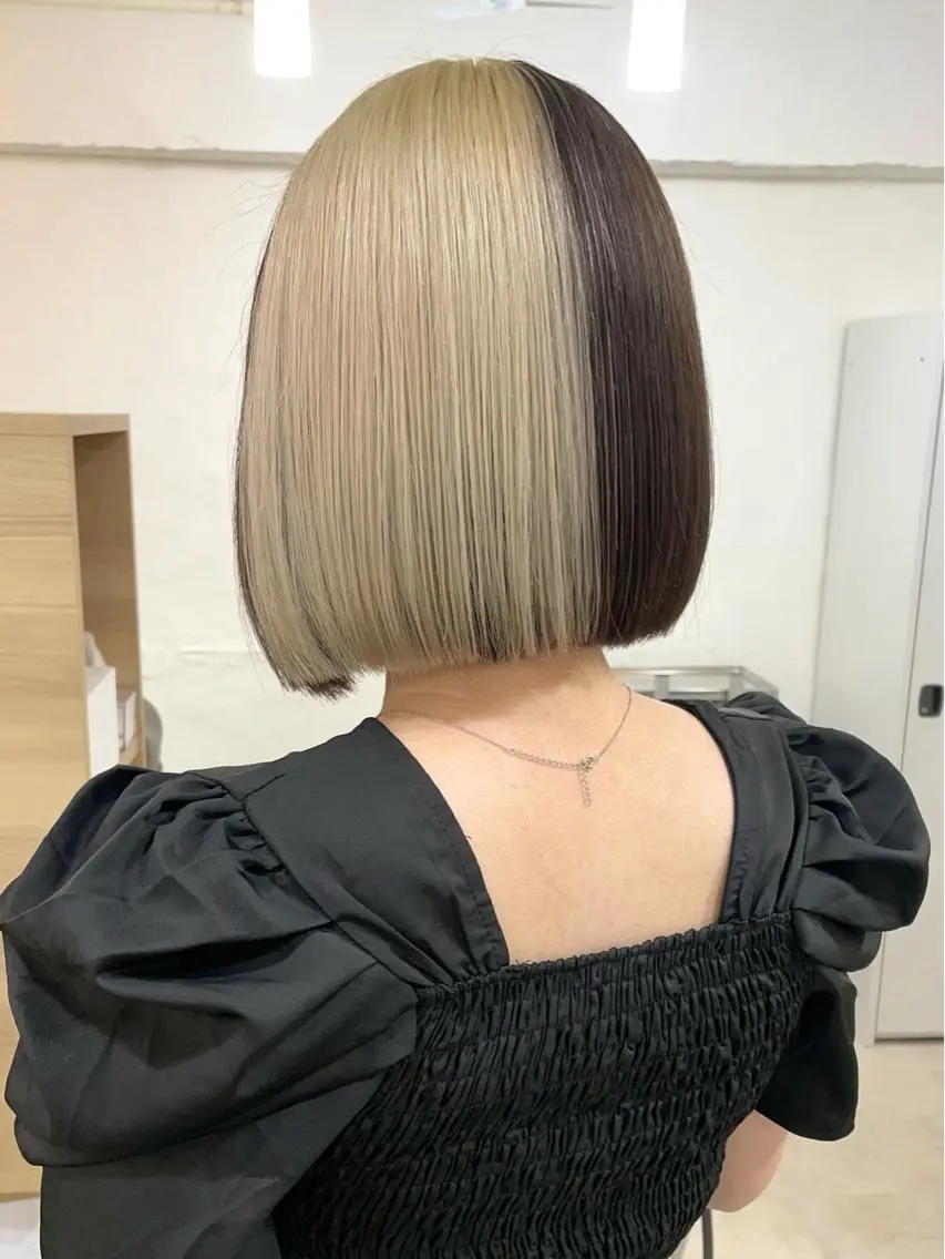 ショート カラー 髪質改善 縮毛矯正/ レイヤー/銀座/本木のヘアスタイル