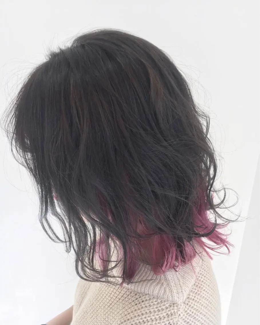 ミディアム カラー ピンクカラー ヘアカラー 永井 大希のヘアスタイル
