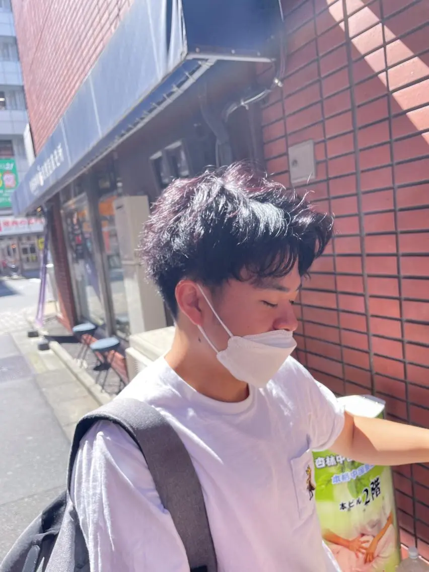 ショート カラー メンズ 刈り上げ 黒髪 ショートヘア かんばら りょーいのヘアスタイル