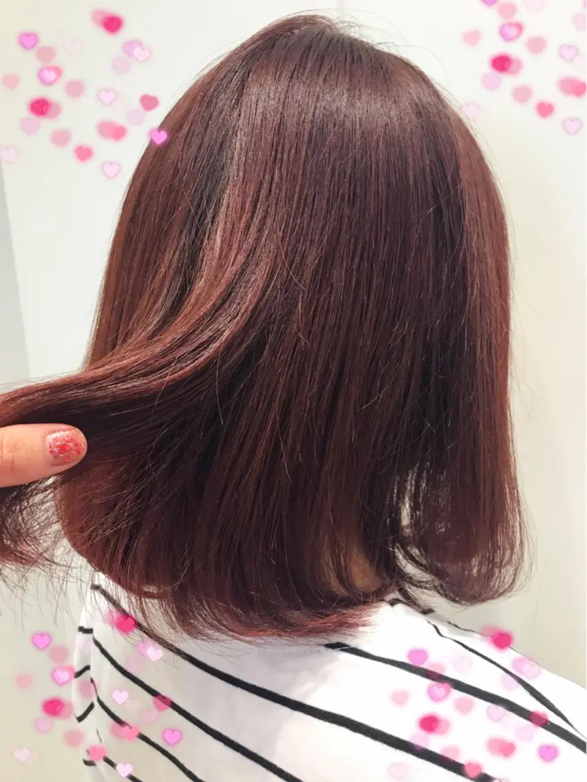 カラー レッドカラー 新宿駅近♡個室 ♡関口三都季🌜のヘアスタイル