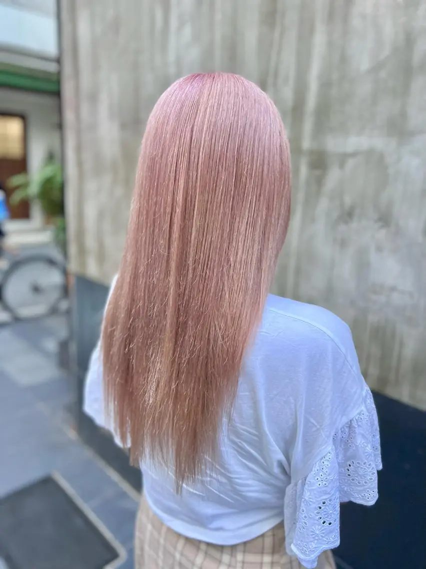 ロング カラー ピンクカラー 🍇おぐら めぐみ🍇のヘアスタイル