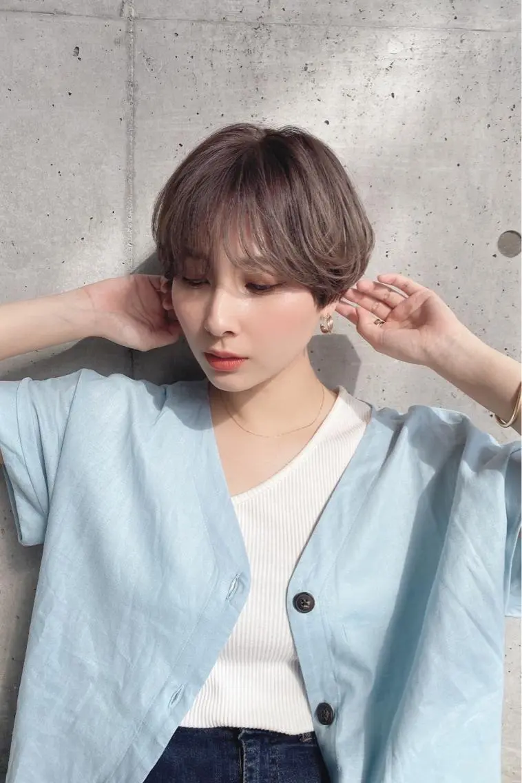 ショート カラー ヘアアレンジ Zina 渋谷のヘアスタイル