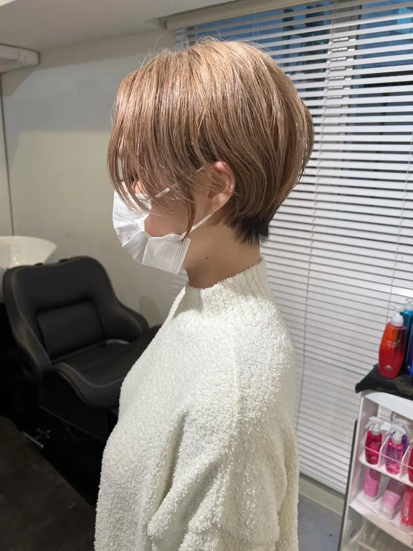 ショート ショートボブ ボブ ショートヘア レイヤー×縮毛矯正 深見 拓のヘアスタイル
