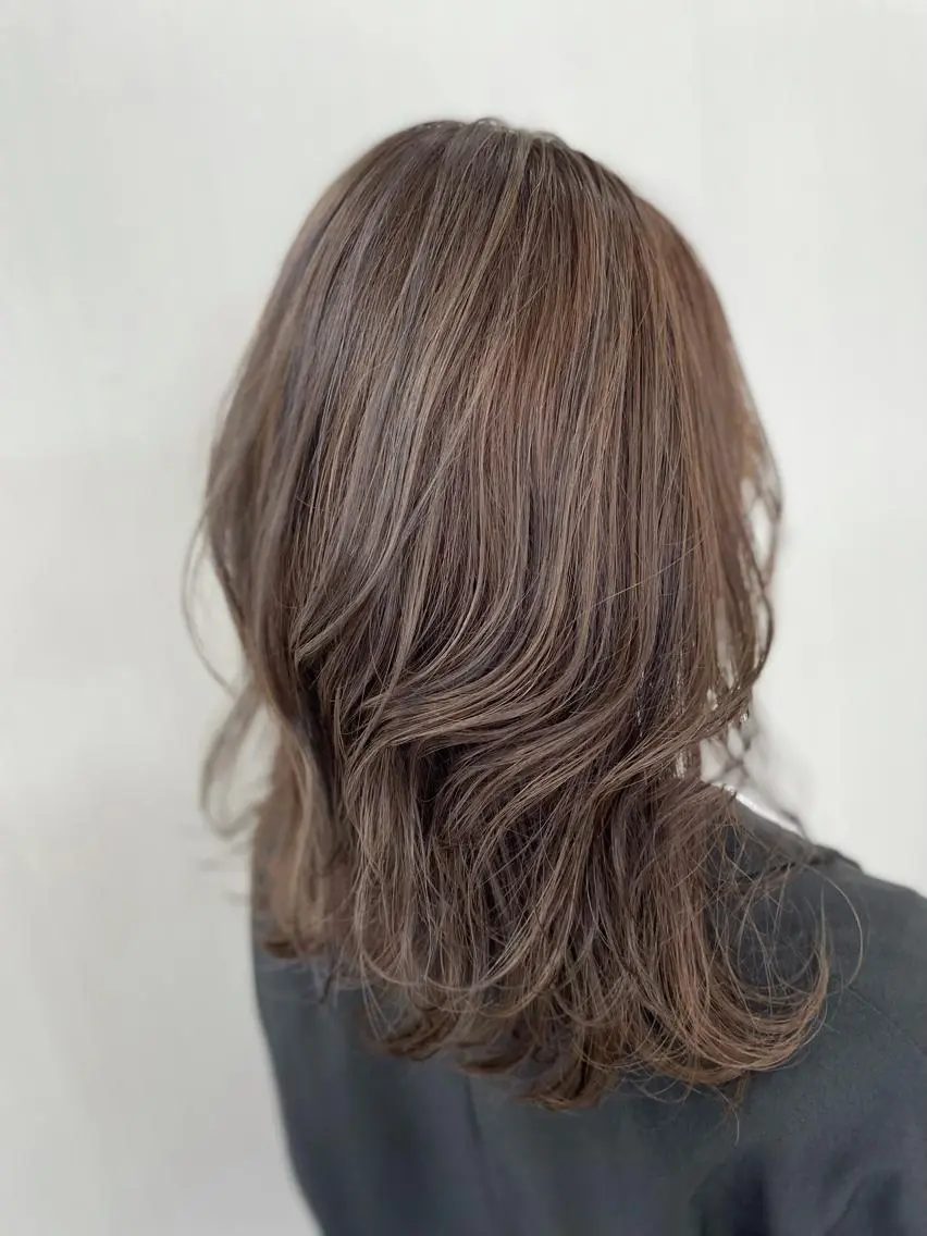 セミロング カラー カット ヘアカラー 村井 力のヘアスタイル