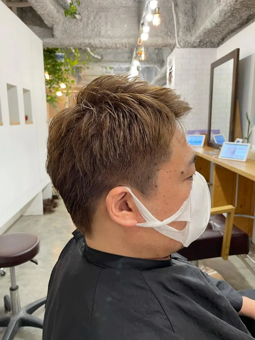 メンズ カット ✨透明感カラー🌱 上村　舜のヘアスタイル