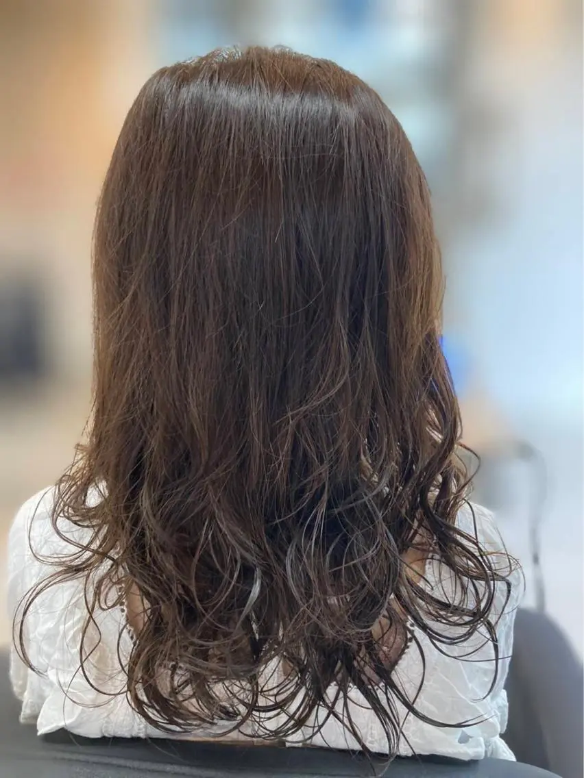 セミロング カット パーマ トリートメント 寺田 ゆりのヘアスタイル