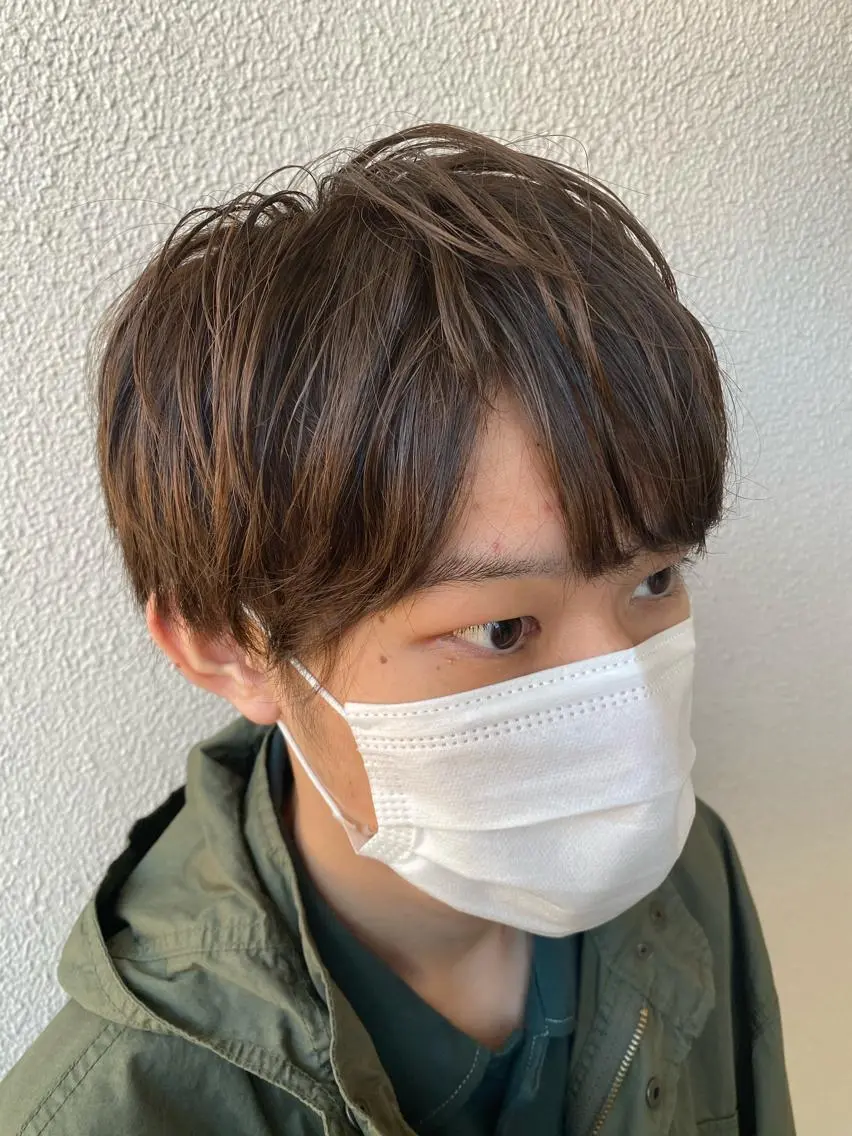ミディアム カラー メンズ イルミナカラー 柳澤 和也のヘアスタイル