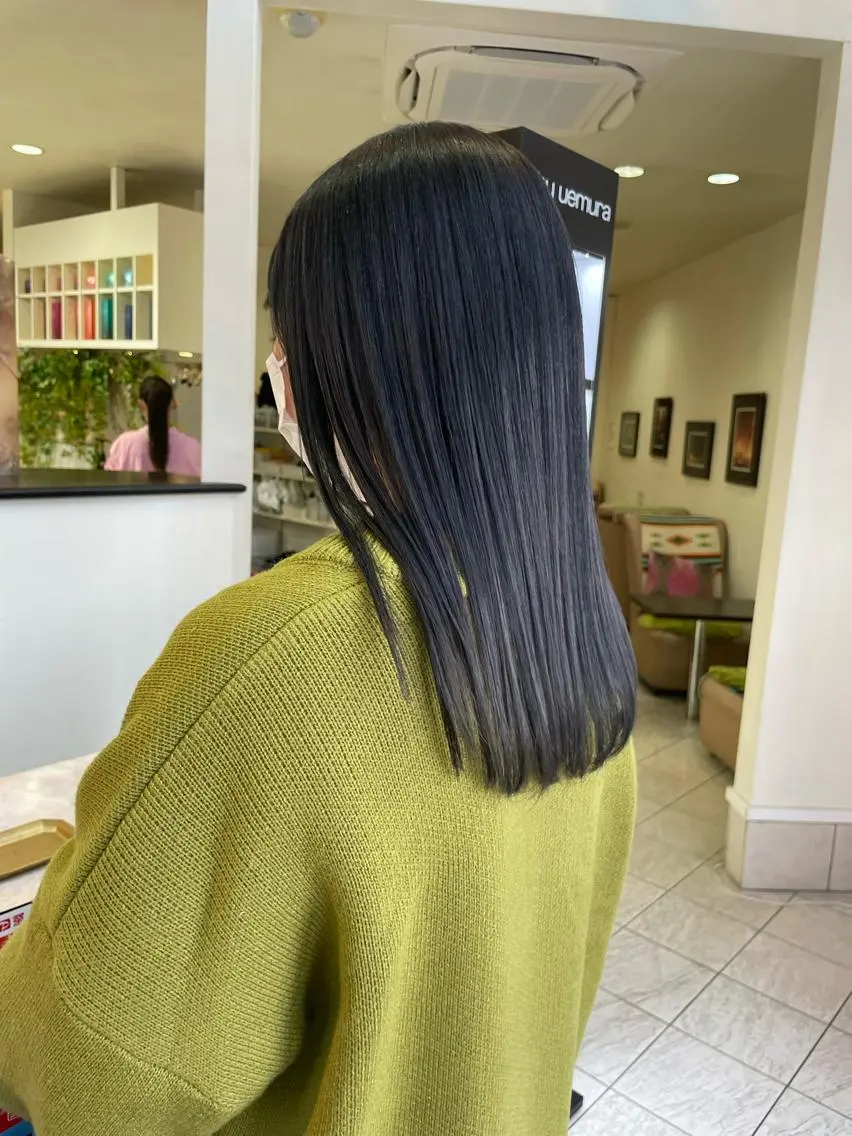 セミロング カット ヘアカラー コレットヘアー 田中アヤノのヘアスタイル