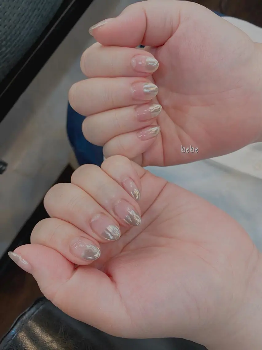 ネイル フレンチネイル ミラーネイル ハンドネイル Ann nailのネイルデザイン